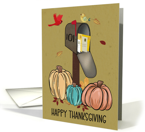 Thanksgiving Mailbox and Pumpkins card (1888072)