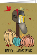 Thanksgiving Mailbox and Pumpkins card