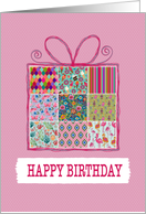 Birthday Patchwork Present card