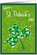 St Patricks Day Clover Celebration card