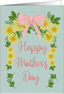 Mothers Day with Flowers and Bow card