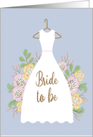 Bridal Shower with Dress and Flowers card