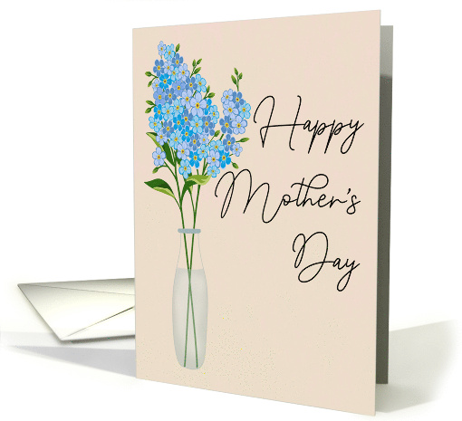 Mothers Day Vase with Blue Flowers card (1903536)