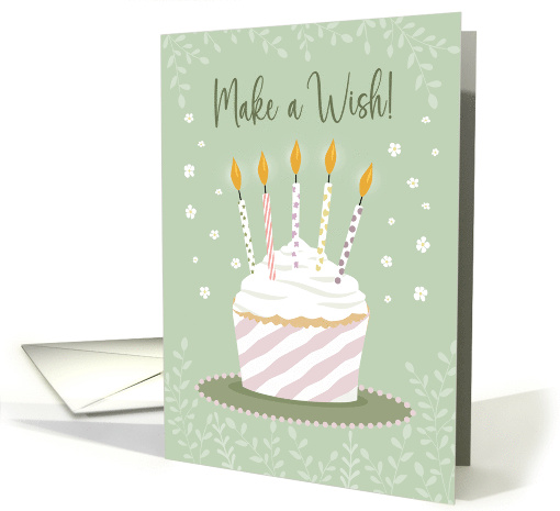 Birthday Cupcake with Candles General card (1907348)