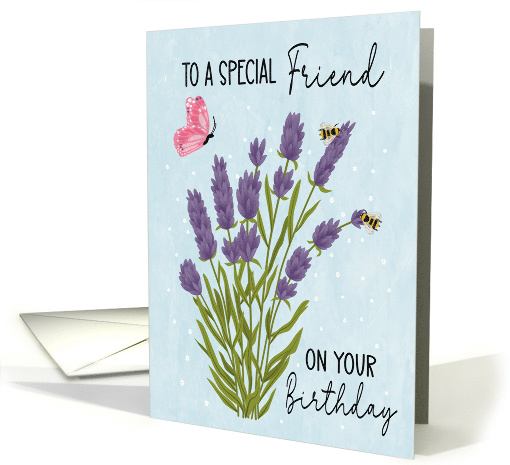 Birthday To A Special Friend Flowers and Bees card (1909360)