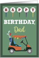 Happy Birthday Dad Golf Cart card