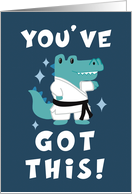 Good Luck Karate Alligator card