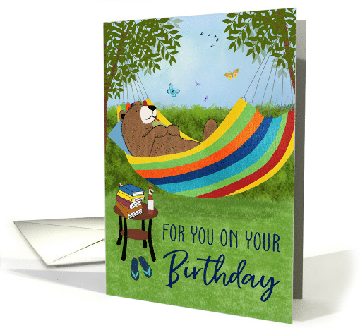 Birthday Sleeping Bear in Hammock card (1912122)
