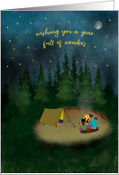 Birthday Camping Under the Stars card