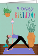 Birthday Yoga Cupcake card