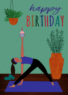 Birthday Yoga Cupcake