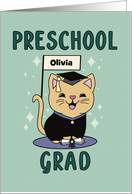 Congrats Preschool Grad Smiling Cat card