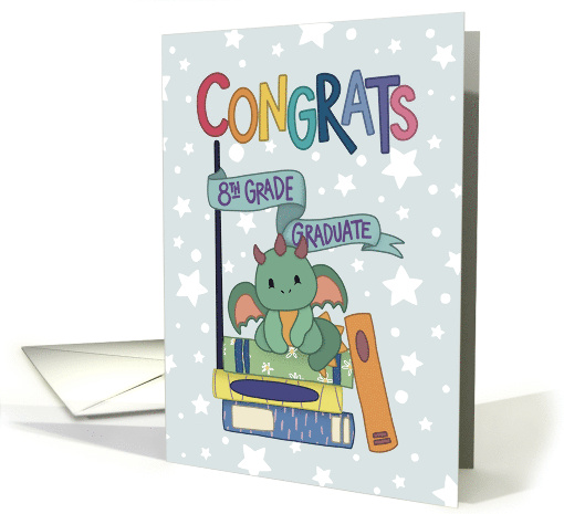 Congrats Eighth Grade Graduate Dragon card (1918766)