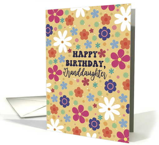 Happy Birthday Granddaughter Retro Floral card (1921662)