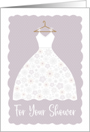 Bridal Shower with Flowery Dress card