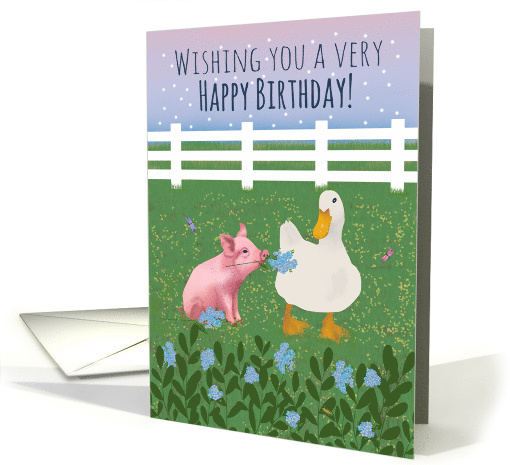 Birthday Farm Pig and Duck card (1924752)