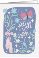 Get Well Soon Ballet And Floral card