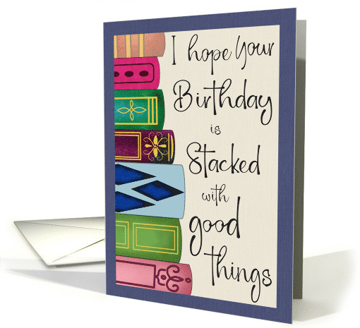Birthday Stack of Books card (1928240)