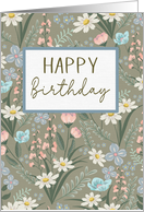 Birthday Cottagecore Floral card