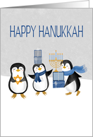 Hanukkah Penguins card