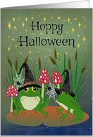 Halloween Hoppy Halloween Frogs card