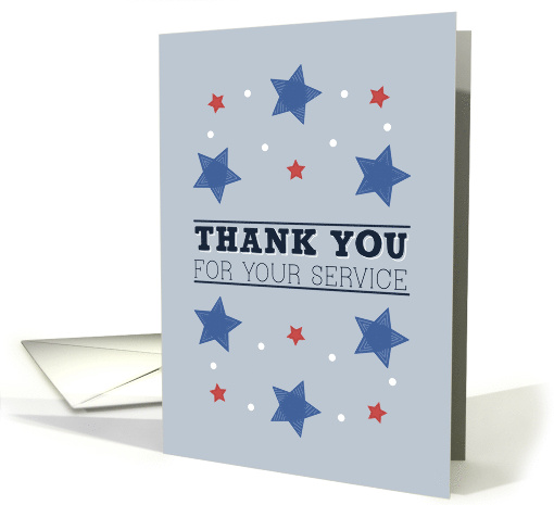 Veterans Day Thank You For Your Service Stars card (1938946)