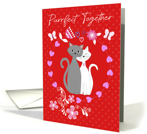 Valentine Purrfect Together Cats card (1949776)
