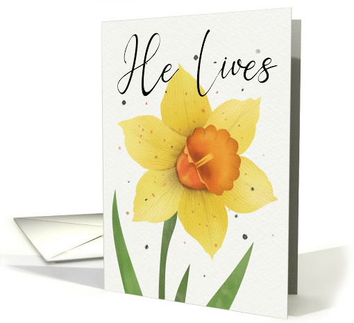 Easter Daffodil He Lives card (1962210)