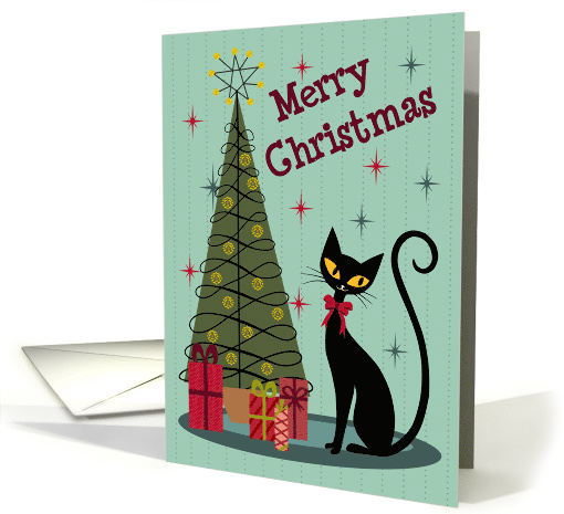Christmas Vintage Cat card (2000642)
