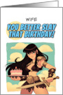 Wife Happy Birthday Amazon with Birthday Cake card