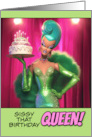 Happy Birthday LGBTQIA Drag Queen with Birthday Cake card
