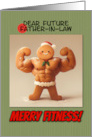 Future Father in Law Merry Fitness Well Defined Gingerbread Man Cookie card