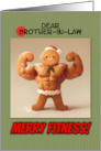 Brother in Law Merry Fitness Well Defined Gingerbread Man Cookie card