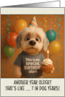 Happy Birthday Dandie Dinmont Terrier Dog with T Shirt and Cupcake card