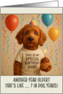 Happy Birthday Irish Doodle with T Shirt and Cupcake card