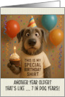 Happy Birthday Irish Wolfhound with T Shirt and Cupcake card