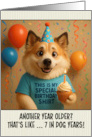 Happy Birthday Icelandic Sheepdog with T Shirt and Cupcake card