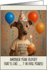 Happy Birthday Italian Greyhound with T Shirt and Cupcake card