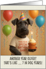 Happy Birthday Kerry Blue Terrier with T Shirt and Cupcake card