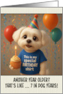 Happy Birthday Maltese Dog with T Shirt and Cupcake card