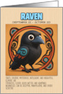 Happy Birthday Native American Zodiac Raven card