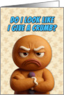 Anti Christmas Angry Gingerbread Man with Crossed Arms and Frown card