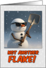 Anti Christmas Agressive Snowman Wielding Shovel card