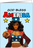Fourth of July Patriotic Woman card
