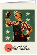 Fourth of July LGBTQIA Patriotic Woman Stars and Stripes card