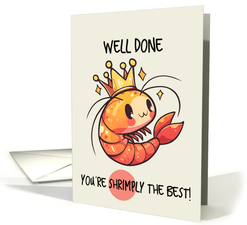Congrats Well Done Shrimp with Crown card (1848054)