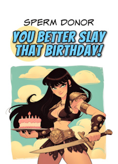 Sperm Donor Happy Birthday Amazon with Birthday Cake