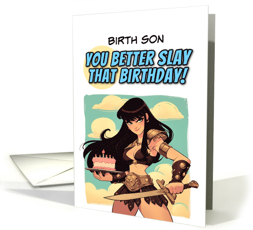 Birth Son Happy Birthday Amazon with Birthday Cake card (1848400)