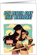 Happy Birthday Amazon with Birthday Cake card