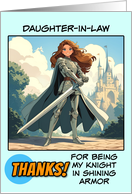 Daughter in Law Thank You Knight in Shining Armor card